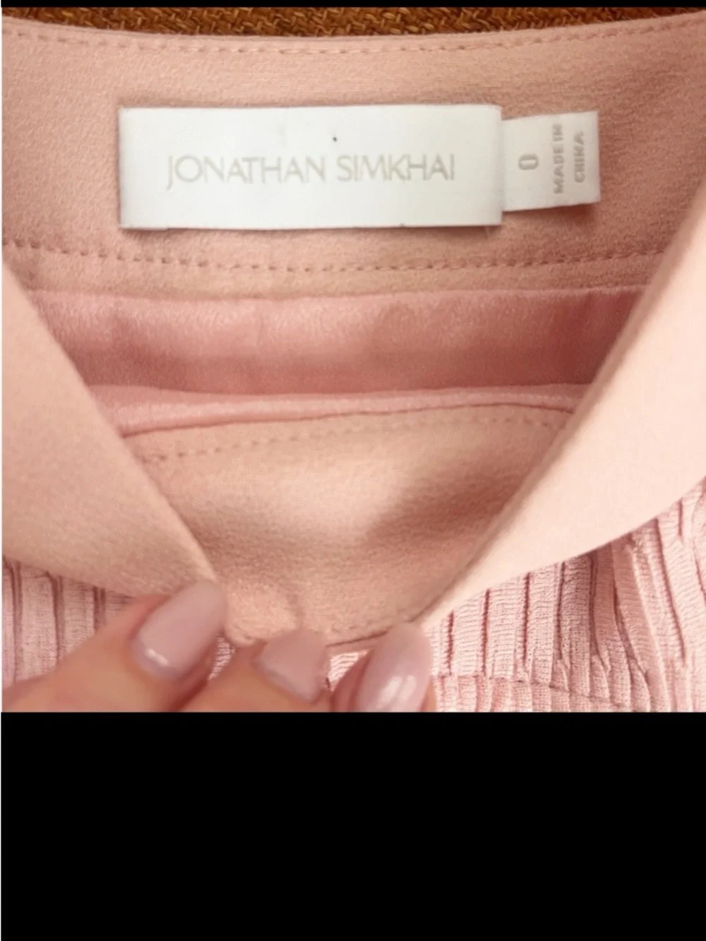 Jonathan Simkhai Celeste Smocked Tiered Maxi Dress Blush Pink XS 0